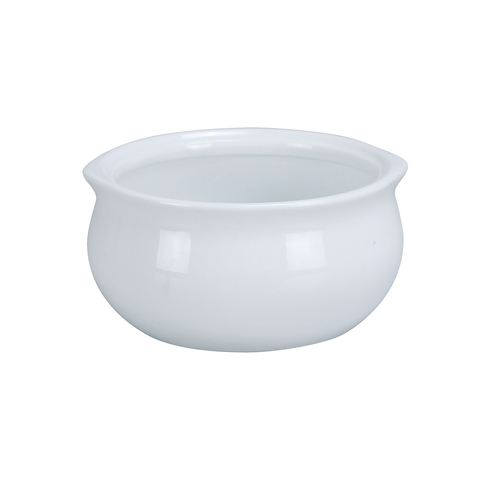 Yanco China OS-12-P Accessories Super White Porcelain 12 oz. Soup Crock Bowl