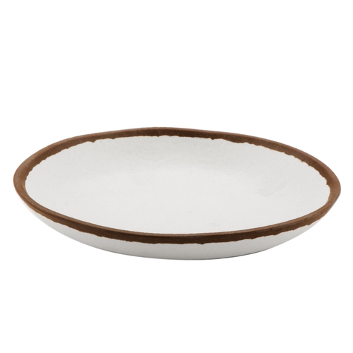 GET P-100-CRM Pottery Market Cream Melamine 1 qt. Soup Plate - 1 Doz