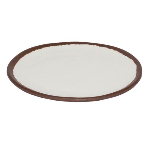 GET P-101-CRM Pottery Market Cream Melamine 10.5" dia. Plate - 1 Doz