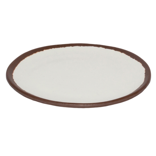 GET P-90-CRM Pottery Market Cream Melamine 9" dia. Dinner Plate - 1 Doz