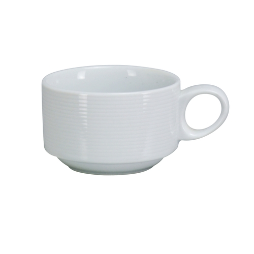 Yanco China PA-001 Paris Super White Porcelain 7 oz. Stackable Cup - 3 Doz