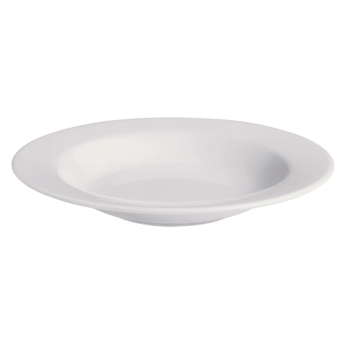 GET PA1101703624 Corona Actualite Bright White Porcelain 9.7 oz. Soup Bowl