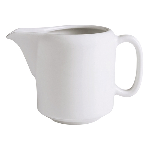 GET PA1101708512 Corona Actualite Bright White Porcelain 8.6oz. Jug w/ Handle