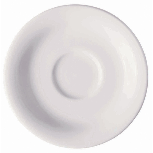 GET PA1101800324 Corona Actualite Bright White Porcelain 6.25" dia. Saucer
