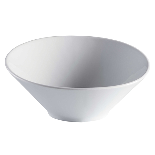GET PA1101807506 Corona Elegance Bright White Porcelain 28.7 oz. Slanted Bowl