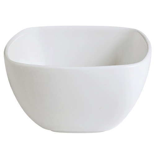 GET PA1101808824 Corona Asia Bright White Porcelain 9 oz. Square Bowl - 2 Doz