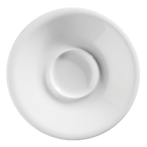 GET PA1101810124 Corona Actualite Bright White Porcelain 5" dia. Saucer-2 Doz
