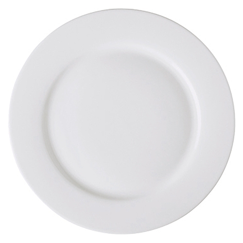 GET PA1101901524 Corona Actualite Bright White Porcelain 7.25" dia. Plate