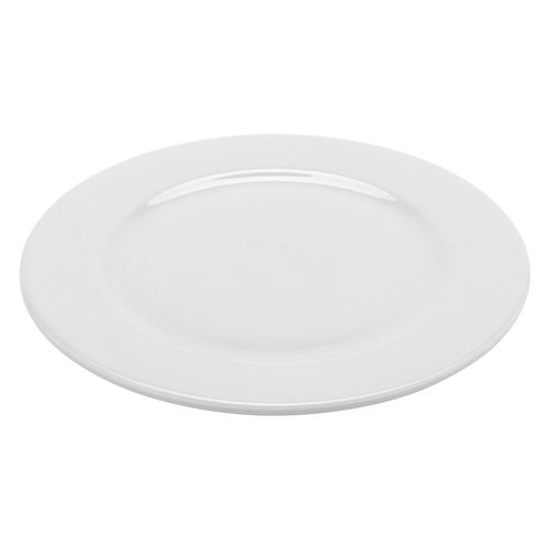 GET PA1101902324 Corona Actualite Bright White Porcelain 9" dia. Plate- 2 Doz