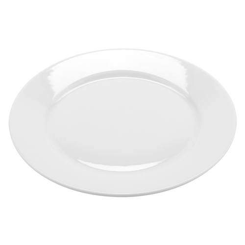 GET PA1101902524 Corona Actualite Bright White Porcelain 10" dia. Plate-2 Doz
