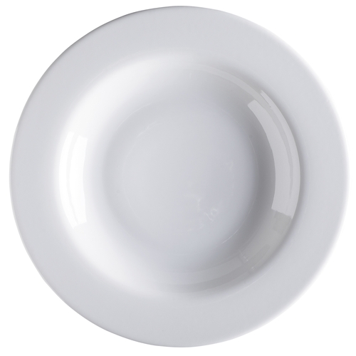 GET PA1101903912 Corona Actualite Bright White Porcelain 18.8 oz. Pasta Bowl