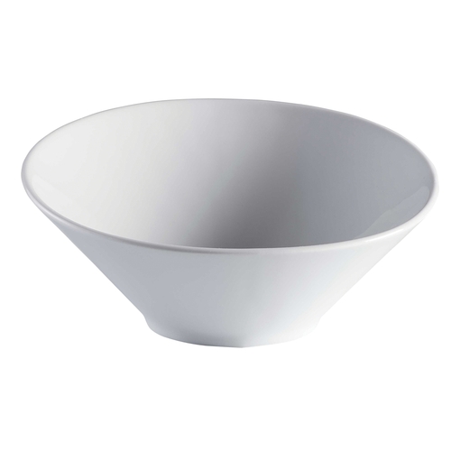 GET PA1101907424 Corona Elegance Bright White Porcelain 7.8 oz. Slanted Bowl