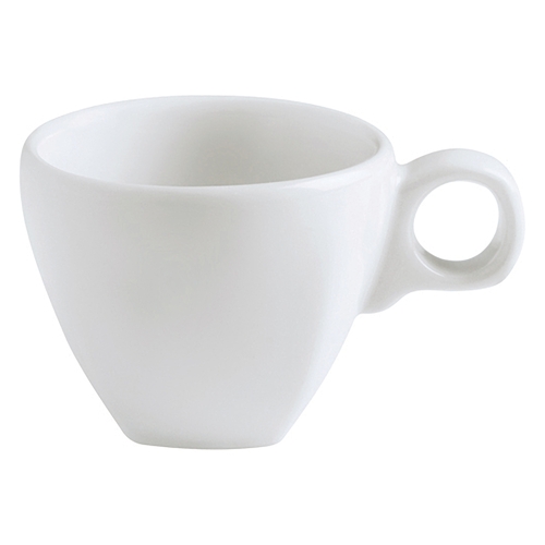 GET PA1101914224 Corona Asia Bright White Porcelain 8 oz. Tea Cup - 2 Doz