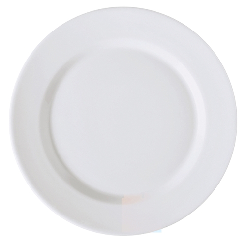 GET PA1101922024 Corona Elegance Bright White Porcelain 8" dia. Plate - 2 Doz