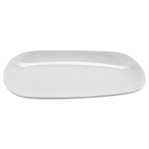 GET PA1101929524 Corona Elegance Bright White Porcelain 9.75" x 5.75" Plate