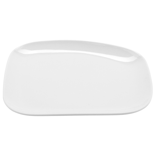 GET PA1101929624 Corona Elegance Bright White Porcelain 11" x 9.5"Plate-2 Doz