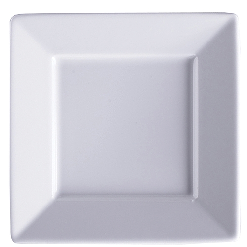 GET PA1101972024 Corona Zen Bright White Porcelain 9" Square Plate - 2 Doz