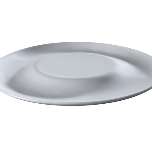 GET PA1101982812 Corona Gotas Bright White Porcelain 11.4" dia. Wave Plate