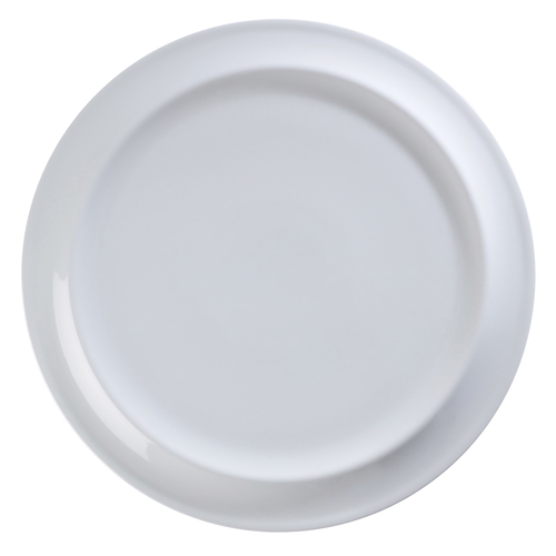 GET PA1101983112 Corona Gotas Bright White Porcelain 12.8" dia. Plate - 1 Doz