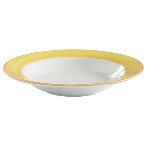 GET PA1600703624 Corona Calypso Yellow Porcelain 9.7 oz. Soup Bowl - 2 Doz