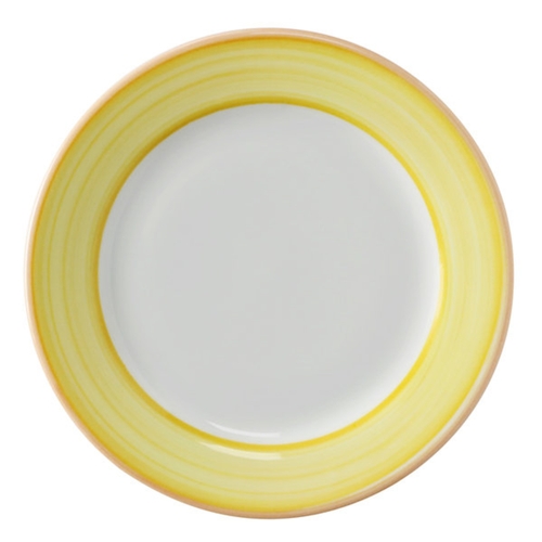 GET PA1600901424 Corona Calypso Yellow Porcelain 6.5" dia. Plate - 2 Doz