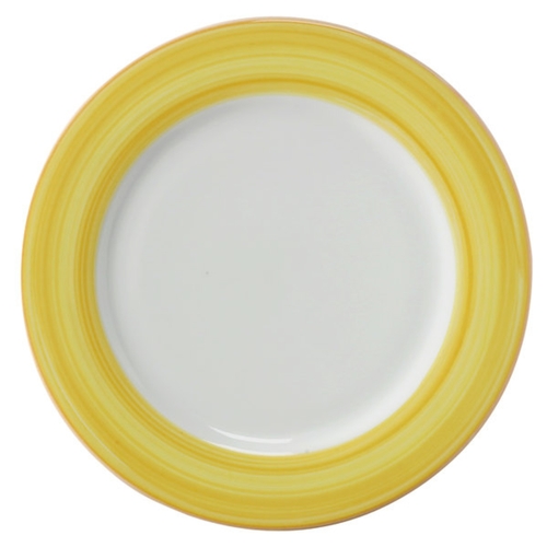 GET PA1600902912 Corona Calypso Yellow Porcelain 12.25" dia. Plate - 1 Doz