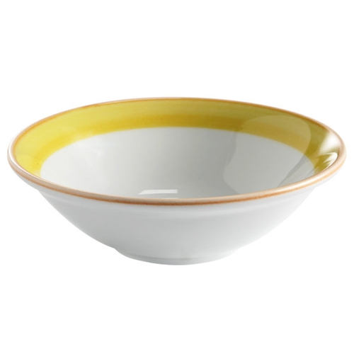 GET PA1600903224 Corona Calypso Yellow Porcelain 15.5 oz. 7" dia. Bowl- 2 Doz