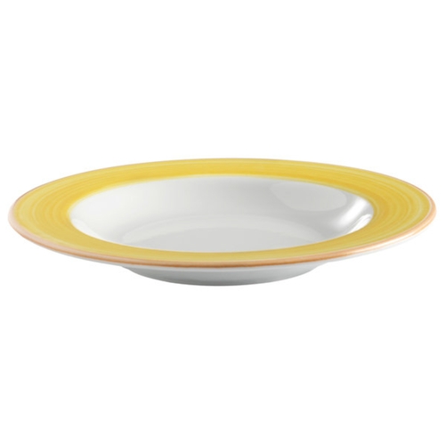 GET PA1600903912 Corona Calypso Yellow Porcelain 18.8 oz. Pasta Bowl - 1 Doz
