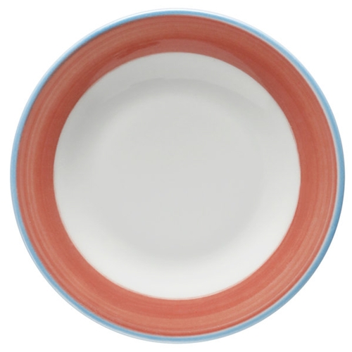 GET PA1602901424 Corona Calypso Coral Porcelain 6.5" dia. Rolled Edge Plate