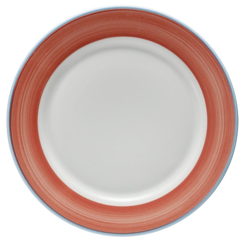 GET PA1602902724 Corona Calypso Coral Porcelain 10.5" dia. Rolled Edge Plate