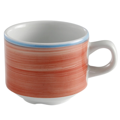 GET PA1602904324 Corona Calypso Coral Porcelain 8.1 oz. Tea Cup - 2 Doz