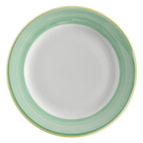 GET PA1603901524 Corona Calypso Green Porcelain 7.25" dia. Rolled Edge Plate