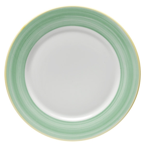 GET PA1603902724 Corona Calypso Green Porcelain 10.5" dia. Rolled Edge Plate