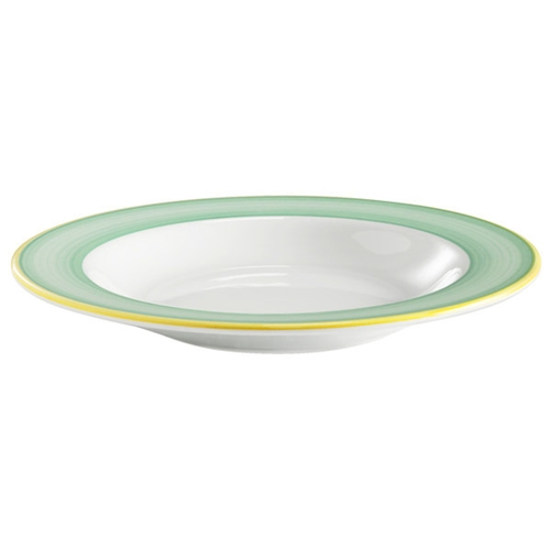 GET PA1603903912 Corona Calypso Green Porcelain 18.8 oz. Pasta Bowl - 1 Doz