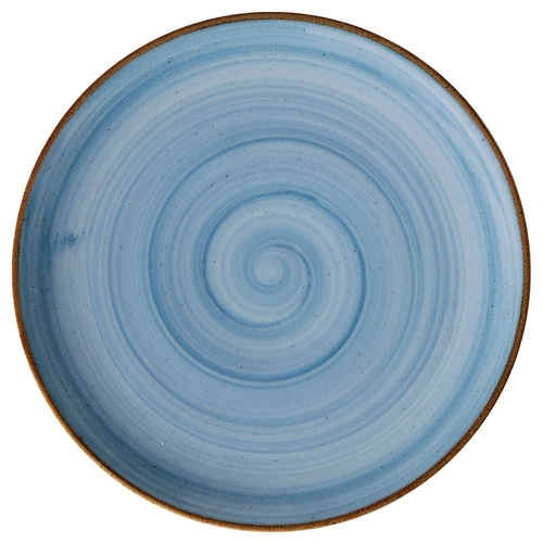GET PA1604712812 Corona Artisan Blue Porcelain 11" dia. Coupe Plate - 1 Doz
