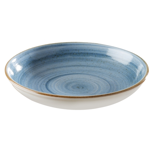 GET PA1604837512 Corona Artisan Blue Porcelain 52.4 oz. Coupe Bowl - 1 Doz
