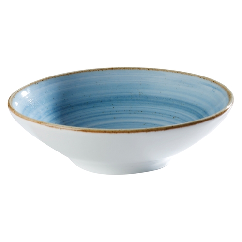 GET PA1604923324 Corona Artisan Blue Porcelain 29.8 oz. Rolled Edge Bowl
