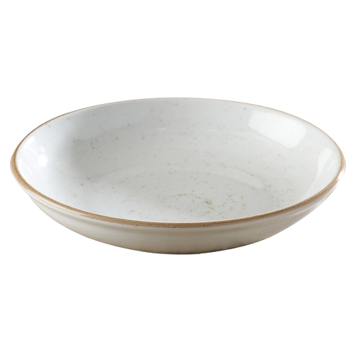 GET PA1605837512 Corona Artisan Beige Porcelain 52.4 oz. Coupe Bowl - 1 Doz