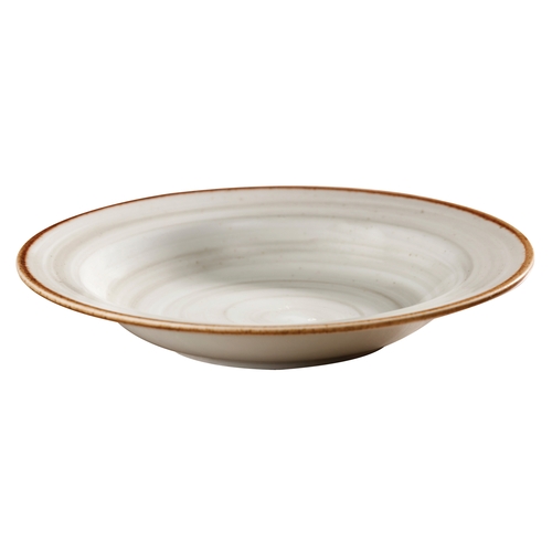 GET PA1607703624 Corona Artisan Grey Porcelain 9.7 oz. Rimmed Bowl - 2 Doz