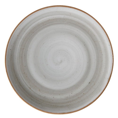 GET PA1607712324 Corona Artisan Grey Porcelain 9" dia. Coupe Plate - 2 Doz