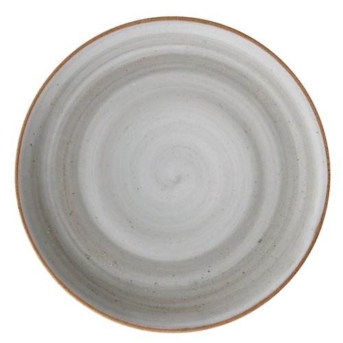 GET PA1607712812 Corona Artisan Grey Porcelain 11" dia. Coupe Plate - 1 Doz