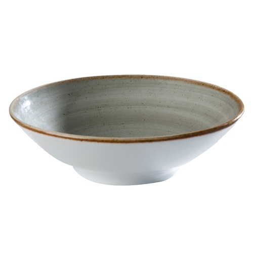 GET PA1607923324 Corona Artisan Grey Porcelain 29.8 oz. Rolled Edge Bowl