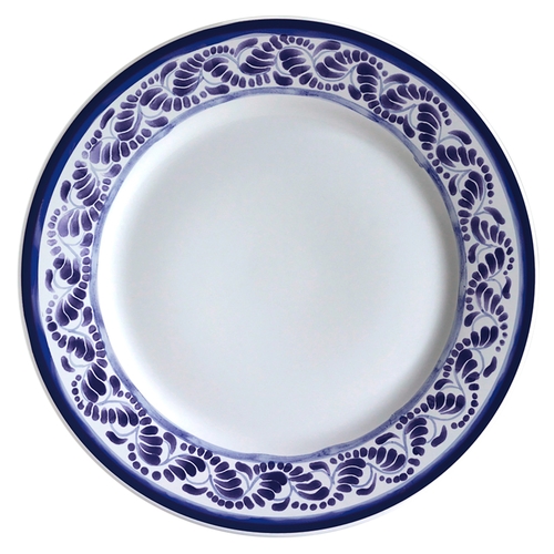GET PA1678902724 Corona Zocalo B Porcelain 10.5" dia. Rolled Edge Plate-2 Doz