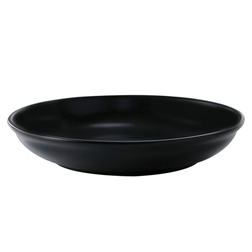 GET PA1941837512 Corona Cosmos Pluto Black Porcelain 52.4 oz. Coupe Bowl