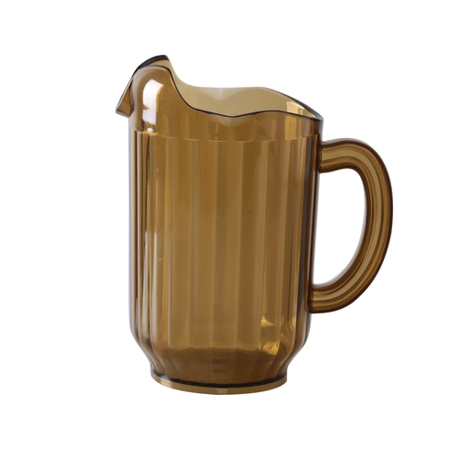 Yanco China PC-060A Plastic Amber 60 oz. Pitcher w/ 3 Spouts - 1 Doz