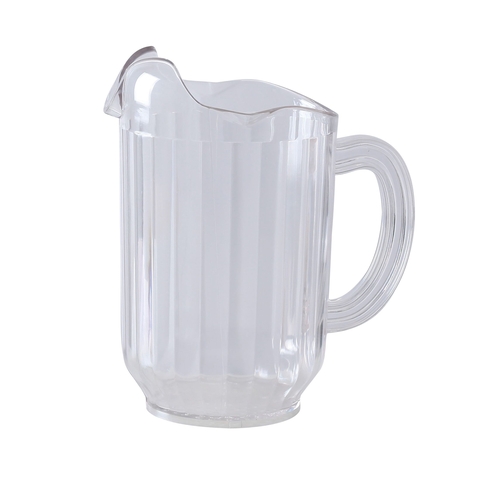Yanco China PC-060C Plastic Clear 60 oz. Pitcher w/ 3 Spouts - 1 Doz