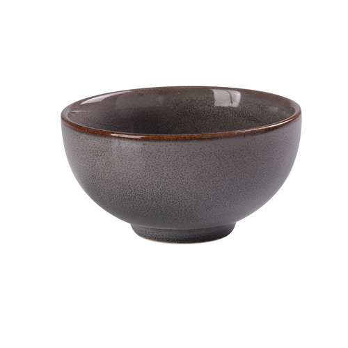 Yanco China PK-704 Peocock Grey Porcelain 10 oz. 4.5" dia. Rice Bowl - 3 Doz