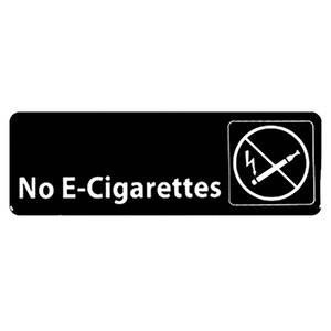 Thunder Group PLIS9337BK 9" x 3" "No E-Cigarettes" Information Symbol Sign
