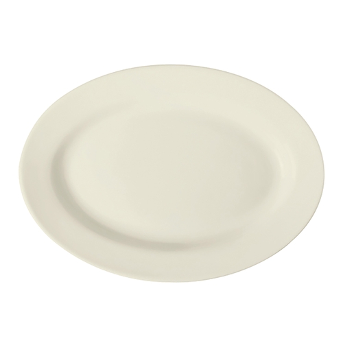 GET PP1100757624 Corona Americana Off White Porcelain 8.5"x 5.5" Oval Platter