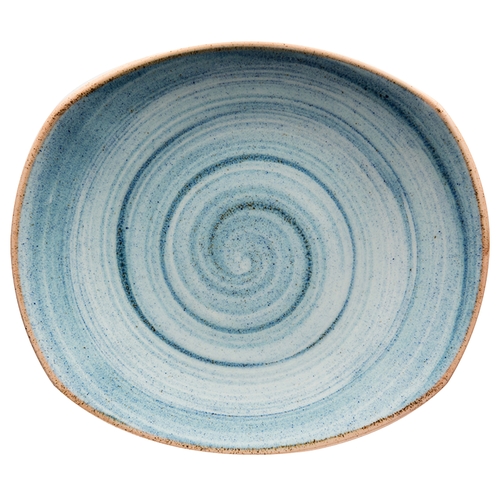 GET PP1604722612 Corona Artisan Blue Porcelain 10" dia. Rolled Edge Plate
